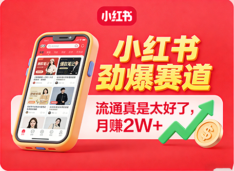 小红书劲爆赛道，流量真是太好了，月赚2W+-军师宝